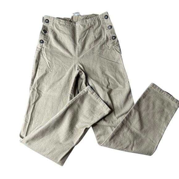 Vintage Kids Y2K 90s Guess Khaki Flat Front And Back Size Button Pant Size 12 - Picture 1 of 15